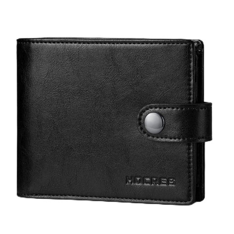 Men's RFID Blocking Leather Wallet with 11 Card Slots, 2 Banknote Compartments, Coin Pocket