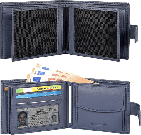 Eono 7 RFID Blocking Leather Wallet with ID & Coin Pocket