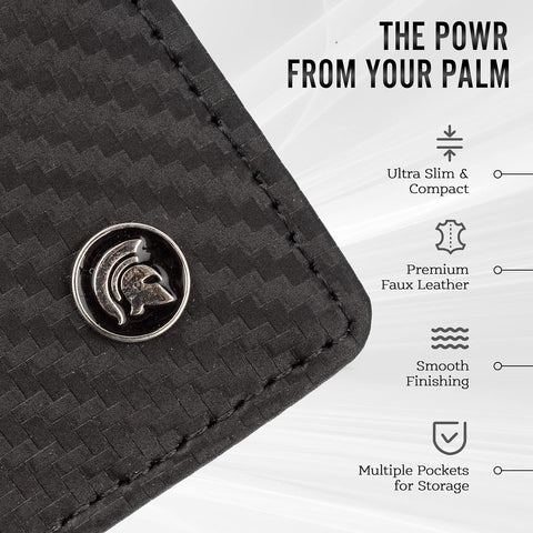 Mens Stylish RFID Blocking Genuine Leather Wallet with Carbon Fibre Design for Ultimate Security