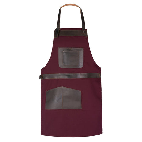 BBQ, Blacksmith, Grill, Woodwork, Chef, Butcher Canvas Apron with Leather Straps -