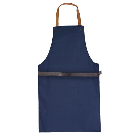 BBQ, Blacksmith, Grill, Woodwork, Chef, Butcher Canvas Apron with Leather Straps -