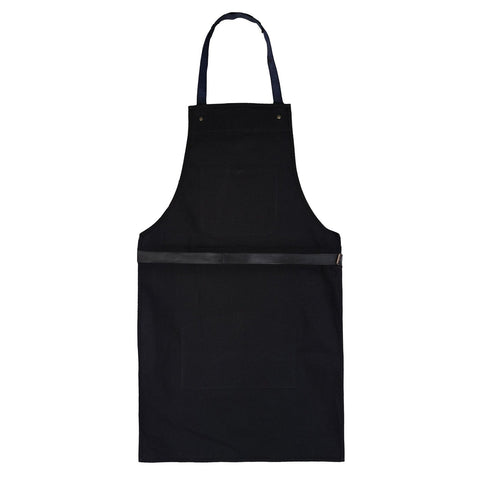 BBQ, Blacksmith, Grill, Woodwork, Chef, Butcher Canvas Apron with Leather Straps -