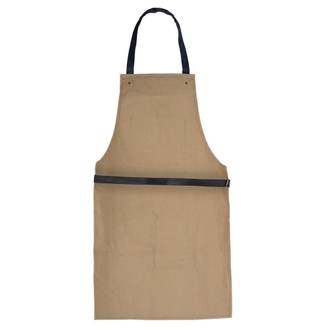 BBQ, Blacksmith, Grill, Woodwork, Chef, Butcher Canvas Apron with Leather Straps -