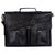 Black Leather briefcase Laptop Messenger Bags for Men & Women - Office File Folder Bag -