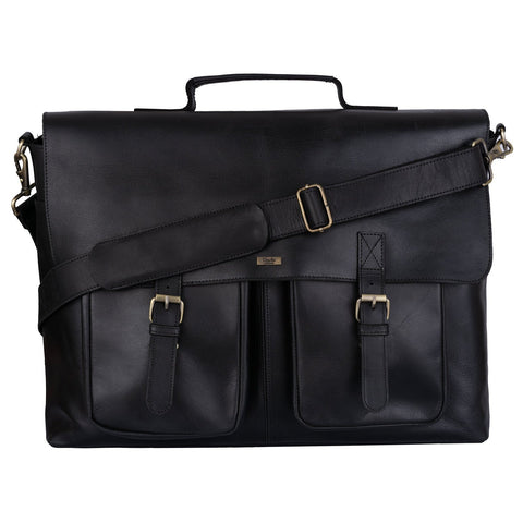Brown Leather briefcase Laptop Messenger Bags for Men & Women - Office File Folder Bag -
