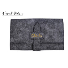 Load image into Gallery viewer, Handcrafted Black And White Cracker Textured Wallet -