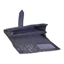 Load image into Gallery viewer, Handcrafted Black And White Cracker Textured Wallet -