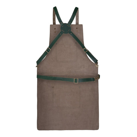 High Quality Cross Back Leather Apron - Butcher Apron - BBQ Apron -