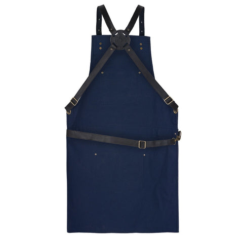 High Quality Cross Back Leather Apron - Butcher Apron - BBQ Apron -