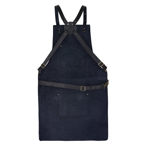 High Quality Cross Back Leather Apron - Butcher Apron - BBQ Apron -