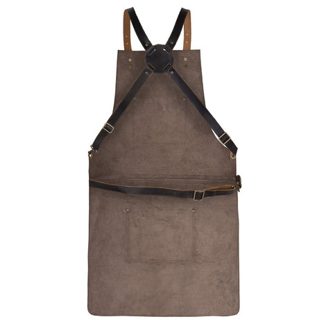 High Quality Cross Back Leather Apron - Butcher Apron - BBQ Apron -