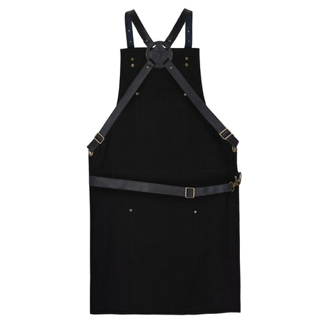 High Quality Cross Back Leather Apron - Butcher Apron - BBQ Apron -