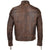 Mens Ashwood Biker Style Vintage Brown Leather Jacket -