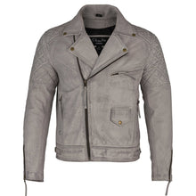 Load image into Gallery viewer, Mens Ashwood Diamond Vintage Grey Biker Style Leather Jacket -
