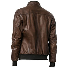 Load image into Gallery viewer, Mens Bomber Zipped Smart Leather Jacket -