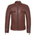 Mens David Beckham Stannard Vintage Wine Red Leather Jacket -