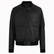 Load image into Gallery viewer, Mens Finsbury Leather Jacket in Brown and Black -