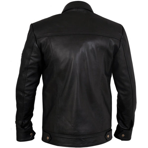 Men's Lynch Black Leather Jacket -