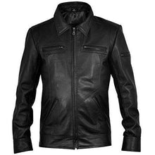 Load image into Gallery viewer, Men&#39;s Lynch Black Leather Jacket -