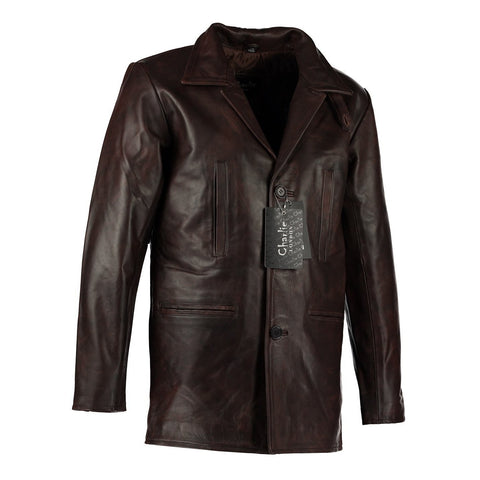 Men's Max Payne Vintage Brown Leather Jacket Coat -