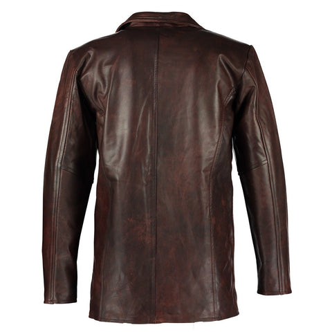 Men's Max Payne Vintage Brown Leather Jacket Coat -