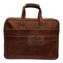 Load image into Gallery viewer, Mens Real Briefcase Satchel Shoulder Vintage Leather Laptop Bag -