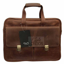 Load image into Gallery viewer, Mens Real Briefcase Satchel Shoulder Vintage Leather Laptop Bag -