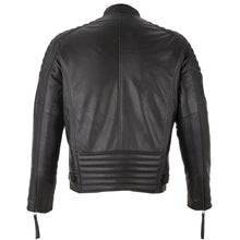 Load image into Gallery viewer, Mens Slim Fit Retro Style Biker Black Leather Jacket - Ivar -