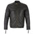 Mens Slim Fit Retro Style Biker Black Leather Jacket - Ivar -