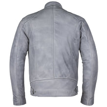 Load image into Gallery viewer, Men&#39;s Slim Fit Sword Cafe Racer White Soft Leather Jacket -
