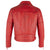 Mens Soltau Diamond Biker Style Red Leather Jacket -