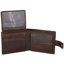 Load image into Gallery viewer, Mens Tri fold Wallet with Coin Pocket - RFID Protected Genuine Leather with Card Holder -