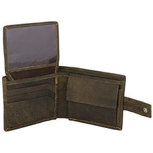 Load image into Gallery viewer, Mens Tri fold Wallet with Coin Pocket - RFID Protected Genuine Leather with Card Holder -