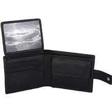 Load image into Gallery viewer, Mens Tri fold Wallet with Coin Pocket - RFID Protected Genuine Leather with Card Holder -