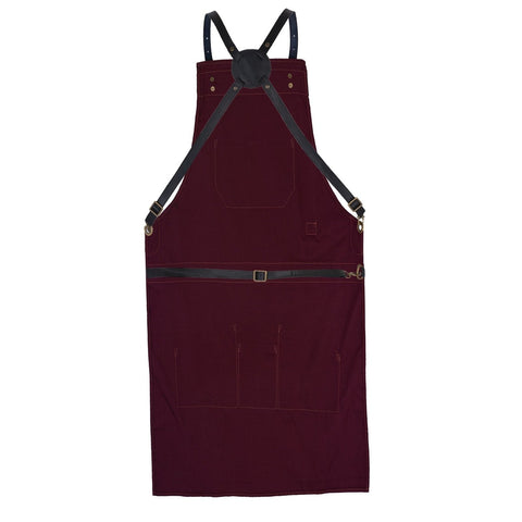 Real Leather Multi-Pocket Apron Butcher Apron - BBQ Apron - Cooking Apron -