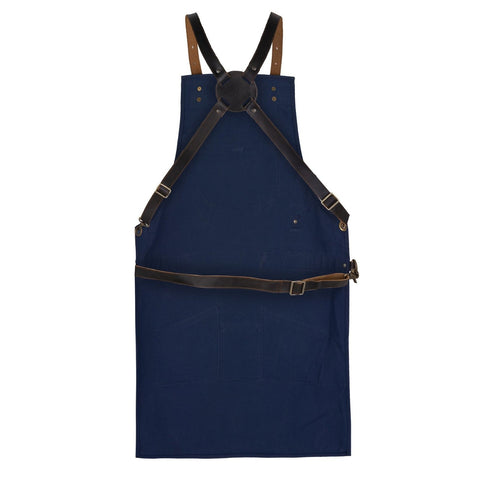 Real Leather Multi-Pocket Apron Butcher Apron - BBQ Apron - Cooking Apron -