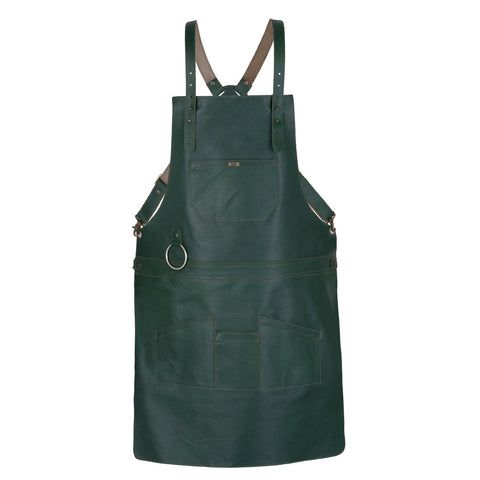 Real Leather Multi-Pocket Apron Butcher Apron - BBQ Apron - Cooking Apron -