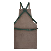 Load image into Gallery viewer, Real Leather Multi-Pocket Apron Butcher Apron - BBQ Apron - Cooking Apron -