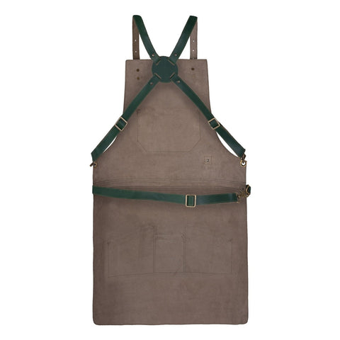 Real Leather Multi-Pocket Apron Butcher Apron - BBQ Apron - Cooking Apron -