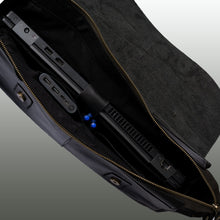 Load image into Gallery viewer, Rustic Distressed Black Leather Laptop Messenger Bag for Men &amp; Women -