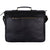 Rustic Distressed Black Leather Laptop Messenger Bag for Men & Women -