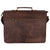 Rustic Distressed Brown Leather Laptop Messenger Bag for Men & Women -