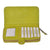 Women's Lime Green Zip Round Leather Purse -