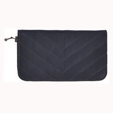 Load image into Gallery viewer, Womens Natural Dark Grey Leather Purse -